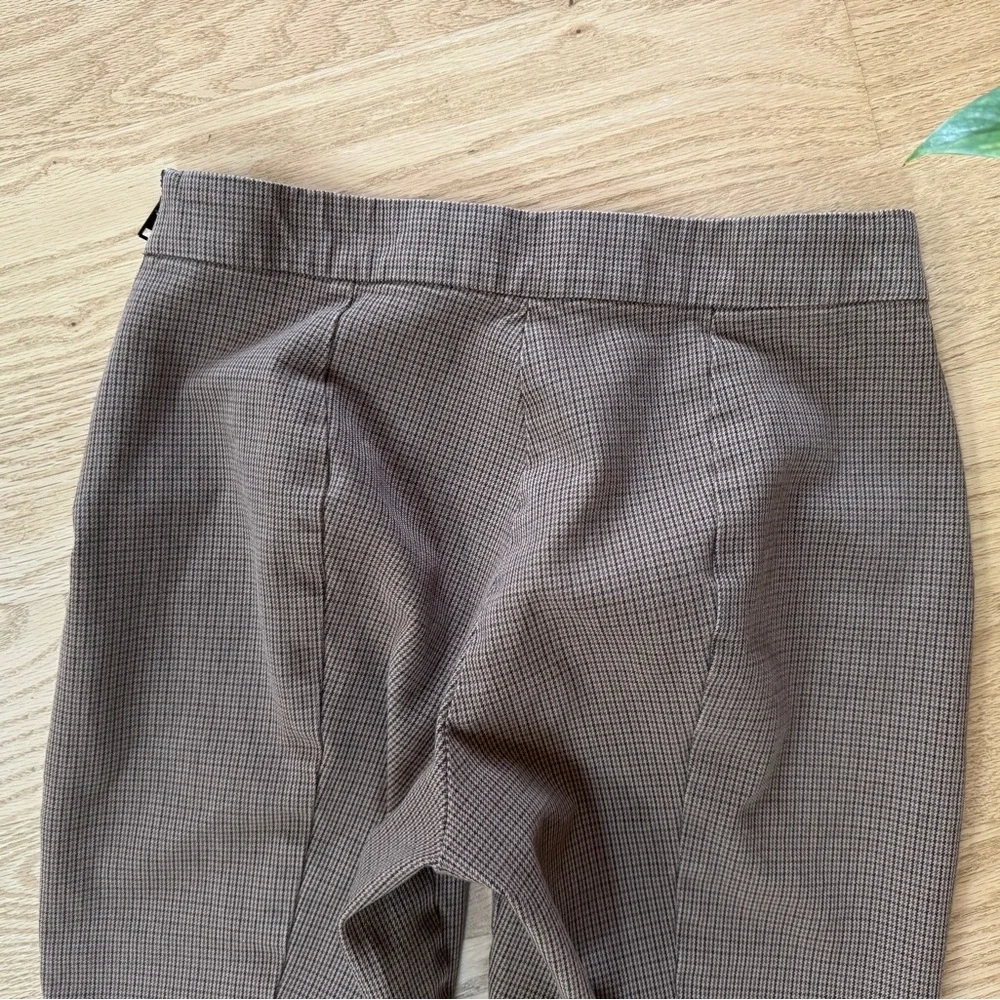 Everlane Kick Crop Work Pant Size 4 Retro Brown Houndstooth Ponte Stretch